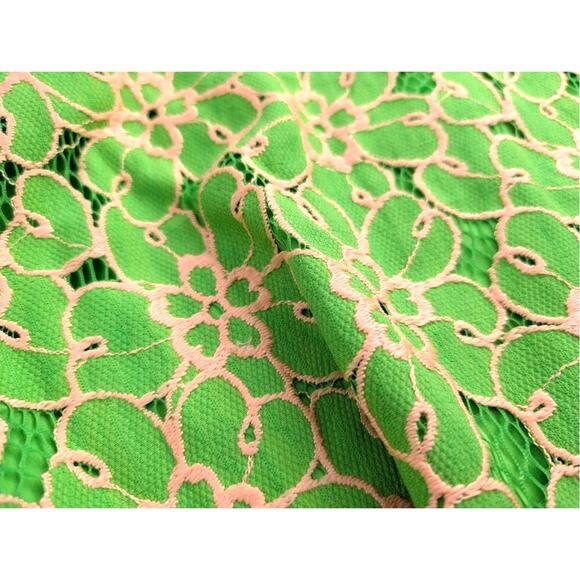 RARE Lilly Pulitzer Green Lace Fit & Flare Dress – Size 0 – EUC - Picture 9 of 12